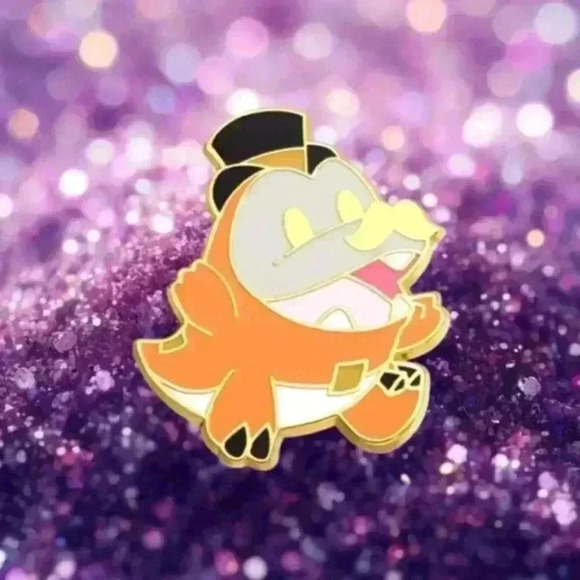 Gentleman Fuecoco Enamel Pin – Charming Pokémon Starter Collectible! - Picture 1 of 3